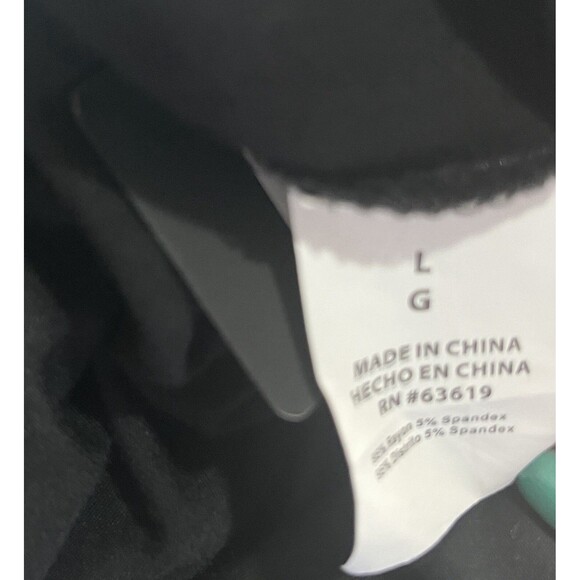 Bebe Sport Black T Shirt Large NWT Rainbow Spellout Logo V-Neck Sheer Back Edgy - Picture 4 of 4